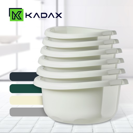KRUHÁ PLASTOVÁ MISKA 1,9L NA UMÝVANIE MISKY S RÚČKAMI