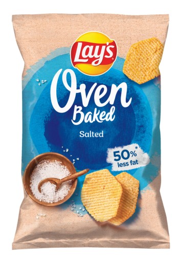 LAY'S RÚRA PEČENÉ Pečené lupienky solené soľou 110G MENEJ TUKU