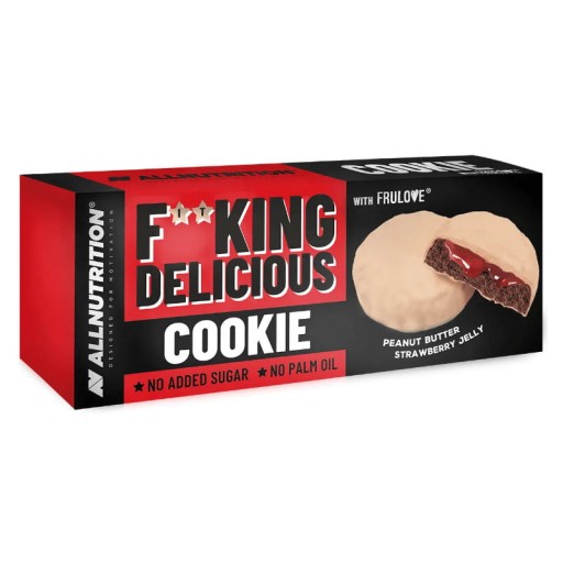 ALLNUTRITION F.DELICIOUS COOKIE 128G ARAŠIDOVÉ MASLO MALINA