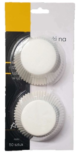 PAPIEROVÉ KOLÍČKY NA MUFÍNY, 10CM, BIELE KOŠÍČKY, 50 KS