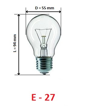 10x tradičná GLS žiarovka 230V E27 60W 540lm TR