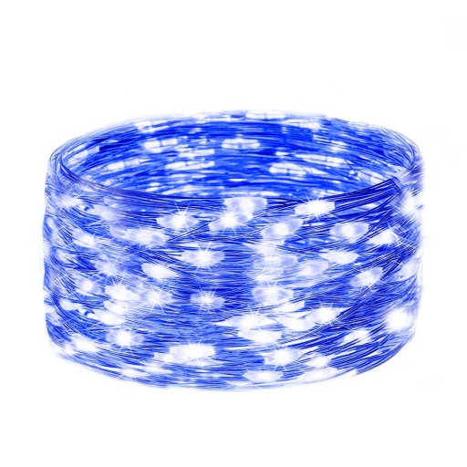DRÔTOVÉ LAMPY 20 MIKRO LED NA BATÉRIU VIANOČNÝ STROMČEK MODRÉ SVETLÁ