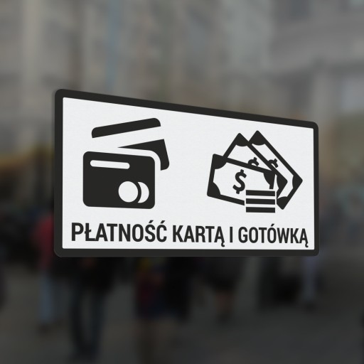 Nálepka - Platba kartou a v hotovosti - 10x20