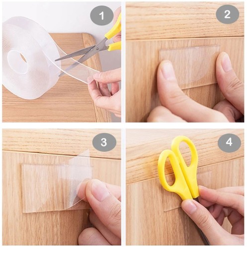 OBOJSTRANNÁ NANO PÁSKA, TRANSPARENTNÁ, PEVNÁ, VODEODOLNÁ, MONTÁŽ, UPEVŇOVANIE, 2M