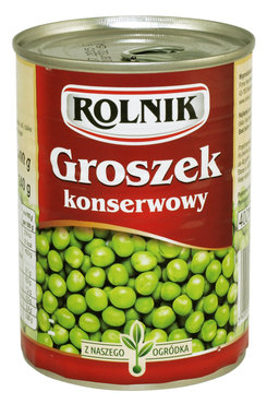 Konzervovaný hrášok 400ml Rolnik