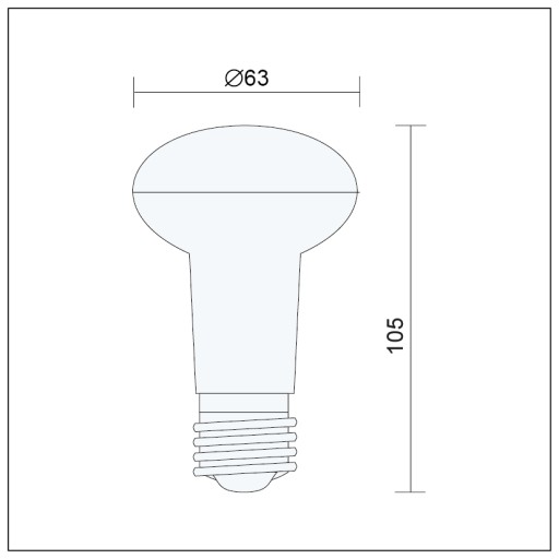 LED žiarovka E27 6W R63 HUBOVÝ TEPELNÝ REFLEKTOR