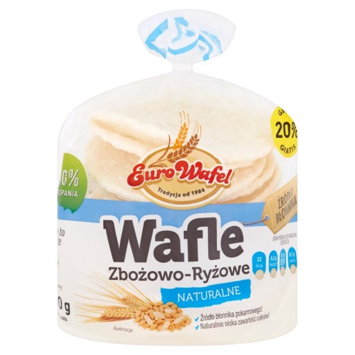 Eurowafel Natural obilné a ryžové vafle 70 g