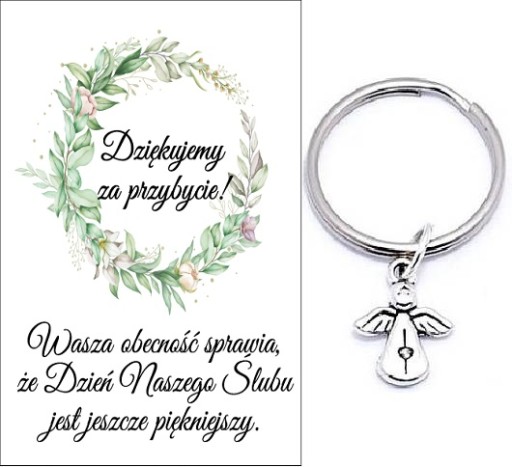 ĎAKUJEME HOSTOM DARČEK SVADOBNÝ ANJEL KĽÚČOVKA SPOMIENKY