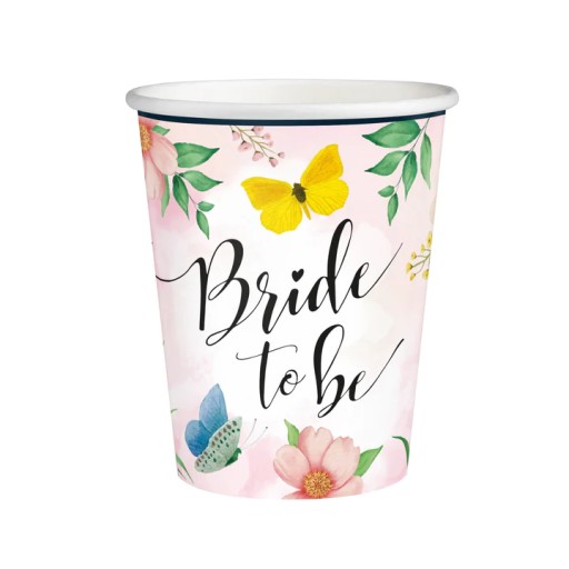 Bachelorette Cups Flowers Bride to Be Bachelorette