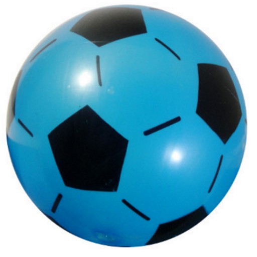 FAREBNÝ GUMOVÝ FUTBAL PRE ZÁBAVNÚ HRU, 23 CM