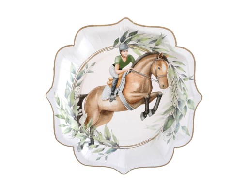 Krásne taniere Horses 23 cm, 8 ks.