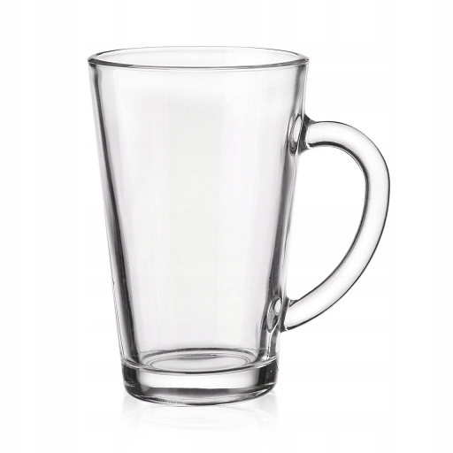 IWO sklenený hrnček, pohár s uškom, káva, latte, čaj, horúca čokoláda, 300 ml