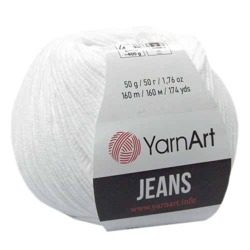 Priadza YARN ART JEANS farba 62 - Snehulienka