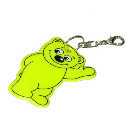 REFLEXNÁ KĽÚČENKA, žltý prívesok, MEDVEĎ BEARY