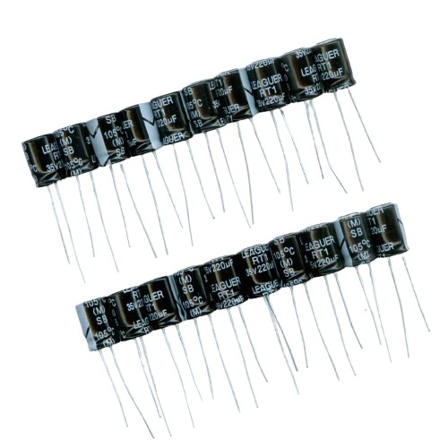 220uF 35V 220 µF 35 V LEAGUER (20 KS) ELEKTROLYTICKÝ KONDENZÁTOR