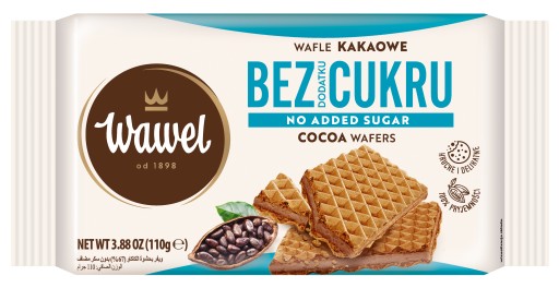 Oblátky Kakaové oblátky bez pridaného cukru Wawel 110g