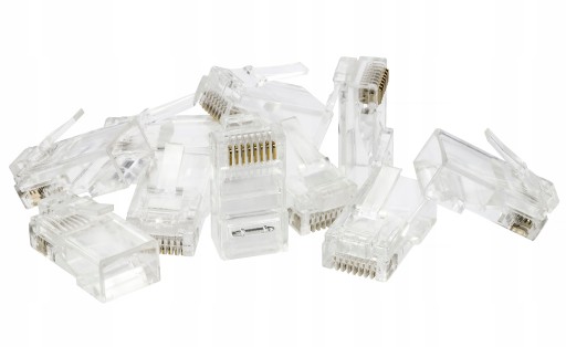 NEKU Zástrčky 8P8C RJ45 koncovky UTP 5e drôt 10 ks