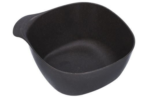 BIO plastová miska s rúčkou, čierna, malá, na ovocné snacky, 0,75l