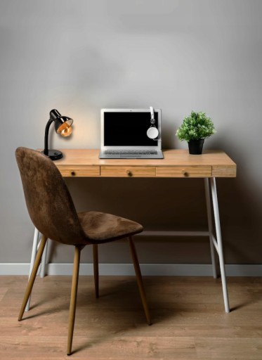 Stolná LED lampa na čítanie E27, nastaviteľný vypínač, kábel
