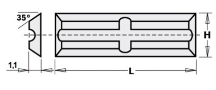 CMT 250554 HM doska 50,0x5,5x1,1mm