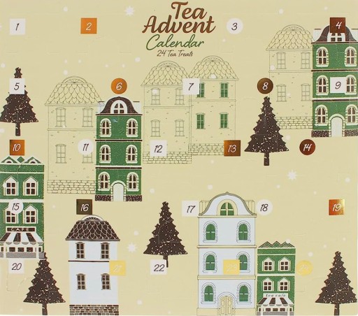 Stojatý adventný kalendár - obdĺžnikový čaj