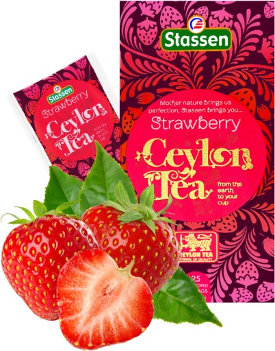 STASSEN Jahoda - Cejlónsky čierny čaj JAHODA - 25 VRECOV