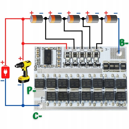 Li-Ion balancer BMS 3S 100A 10,8V | Nabíjačka článkov 18650