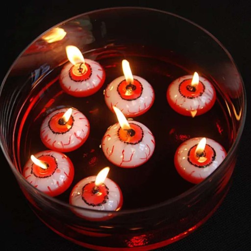 Plávajúca SVIEČKA EYE oči HALLOWEEN EYE strašidelná očná buľva