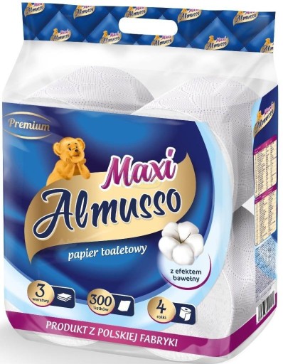3-vrstvový Maxi toaletný papier Almusso (4 kotúče)