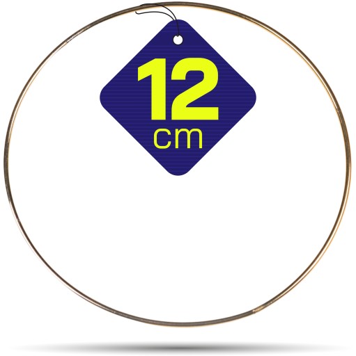 ZLATÝ kovový prsteň na lapače snov, 12 cm