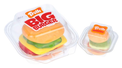TROLLI BIG Burger Hamburgery ovocné želé 50g DE