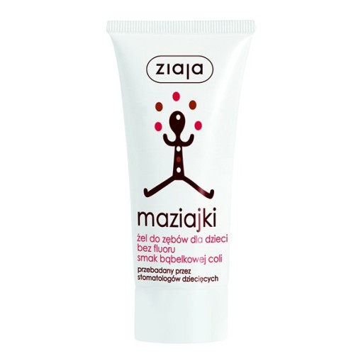 Ziaja Maziajki, Zubný gél pre deti bez fluoridu, bubble cola, 50ml