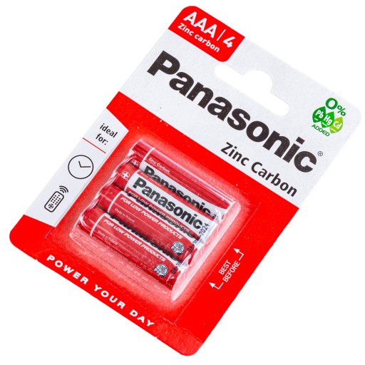 Zinko-uhlíková batéria Panasonic 1,5V R03 AAA