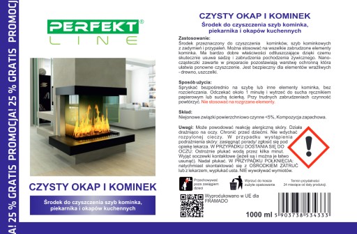 Kvapalina na čistenie digestora, krbu, rúry, 1L