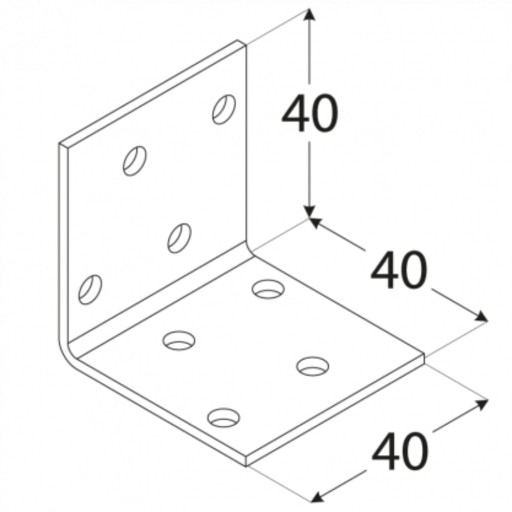Konektor 40x40x40x2,0 mm montážna konzola KM 1 DMX 4101