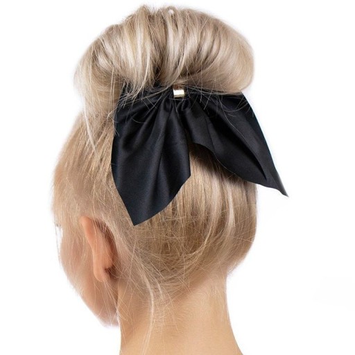 Gumička do vlasov SCRUNCHIES BOWN, čierna