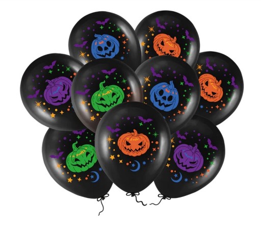 HALLOWEENSKÉ BALÓNY Tekvicový mix 9 ks