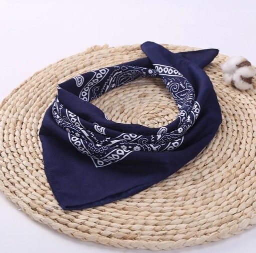 BANDAMSCARF BANDANASCARF NAVY BLUE ŠATKA