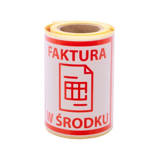 Nálepky Štítok Upozornenie Faktúra Kuriér 100 ks