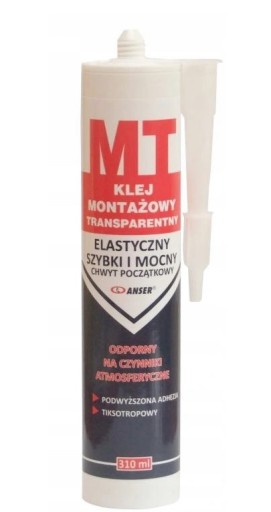 Bezfarebné montážne lepidlo Anser MT 310 ml