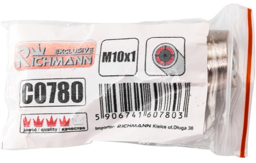 Hrot na mazanie M10X1 45MM RICHMANN C0780