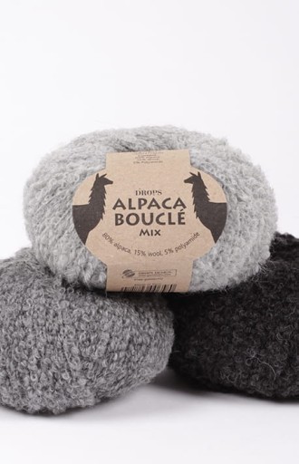 Priadza Drops Alpaca Boucle 5110 / svetlo šedá / mix
