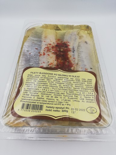 Sleď v oleji, taliansky spôsob, 500g Litva