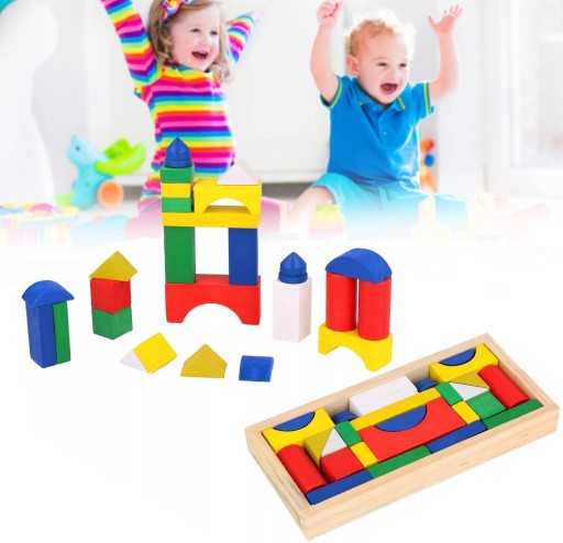 VZDELÁVACIE BLOKY DREVENÉ PUZZZLE 26 ks. V2