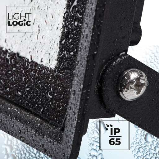 LIGHTLOGIC LL LATA LED reflektor 10W čierny IP65 750lm vodotesný