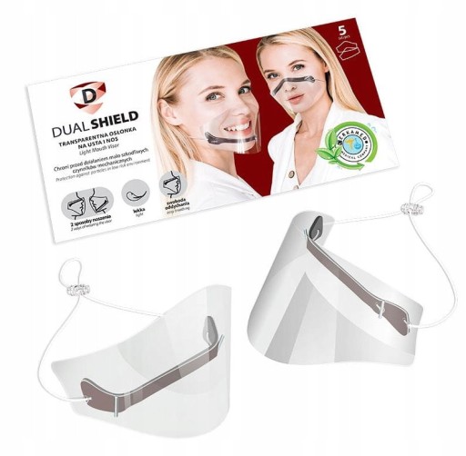 MASKY mini VISOR proti zahmlievaniu Dual Shield 5 ks