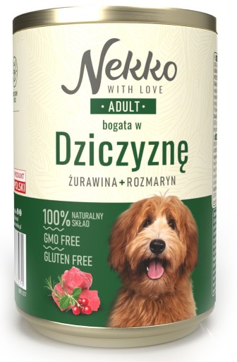 NEKKO Zverina pre dospelých, brusnice a rozmarín 400g