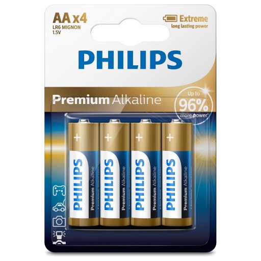 PHILIPS Batéria LR6 AA 1,5V PREMIUM Alkalická 4 ks