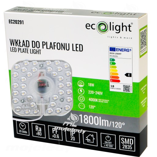 Dosková vložka žiarovky SMD stropné LED svietidlo 18W + NW 4000K napájací zdroj s magnetmi