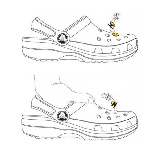 CROCS TOPÁNKY PIN, ZDOBENIE - ČÍSLA
